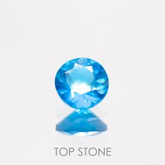 ネオンブルーアパタイト(宝石名アパタイト) マダガスカル産 0.50ct 識別済[210913046]5×5mm前後