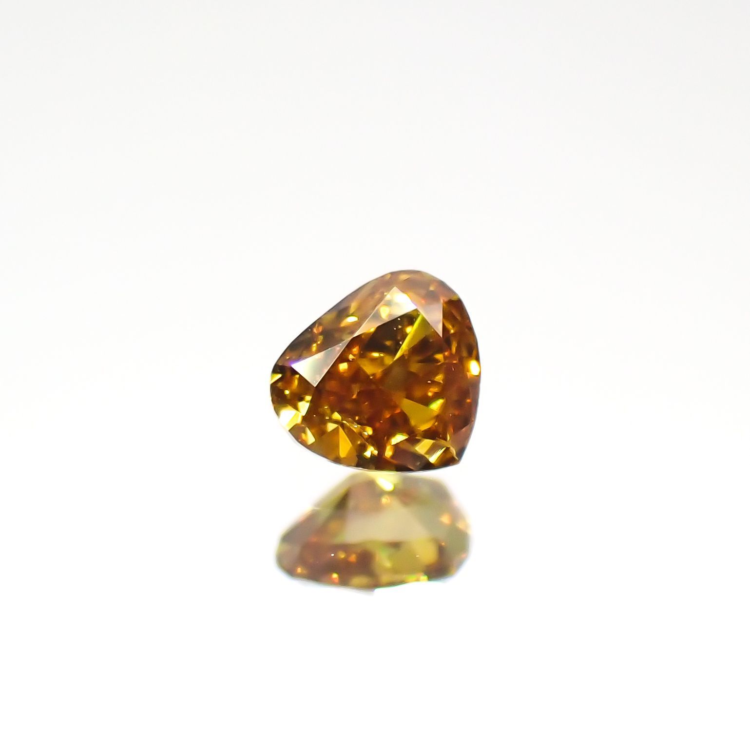 オレンジダイヤモンド SI-1 / FANCY DEEP YELLOW ORANGE(宝石名ダイアモンド) 0.133ct ソ付(CGL)[220115149]3.06x3.36mm前後