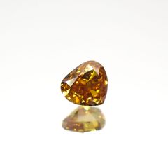 オレンジダイヤモンド SI-1 / FANCY DEEP YELLOW ORANGE(宝石名ダイアモンド) 0.133ct ソ付(CGL)[220115149]3.06x3.36mm前後