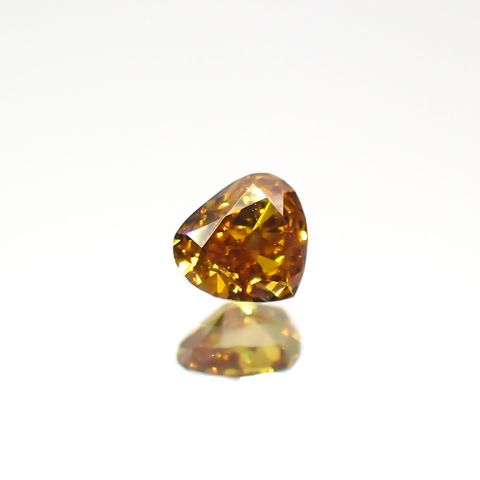 オレンジダイヤモンド SI-1 / FANCY DEEP YELLOW ORANGE(宝石名ダイアモンド) 0.133ct ソ付(CGL)[220115149]3.06x3.36mm前後