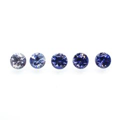 ベニトアイト カラーグラデーション5個セット アメリカ・カリフォルニア州サンベニト産 0.26ct(5pcs合計)[220616634]2.2-2.3x2.2-2.3mm前後