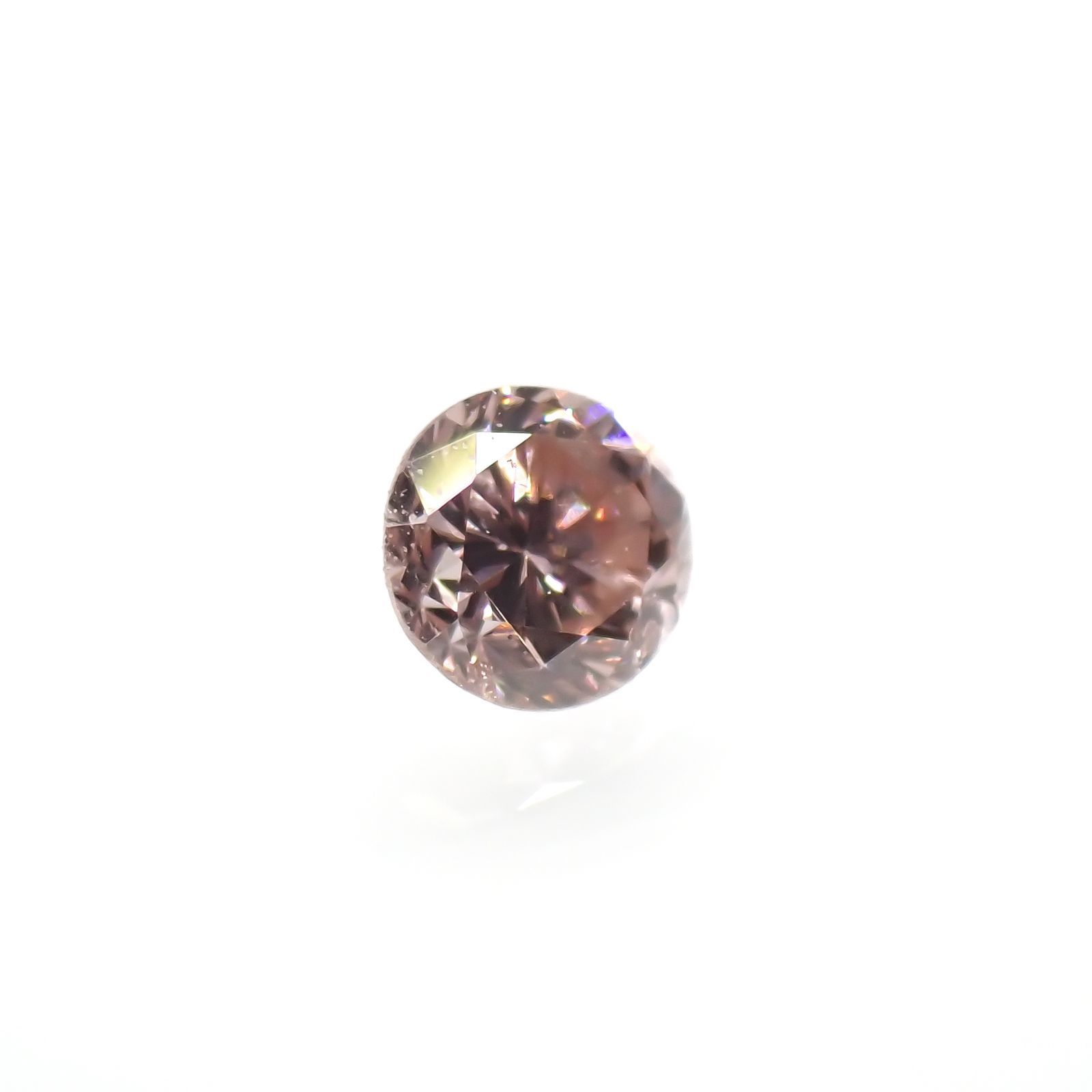 ピンクダイヤモンド (宝石名ダイアモンド)SI-2 / FANCY ORANGY PINK 0.048ct ソ付(CGL)[220716968]2.17x2.25mm前後