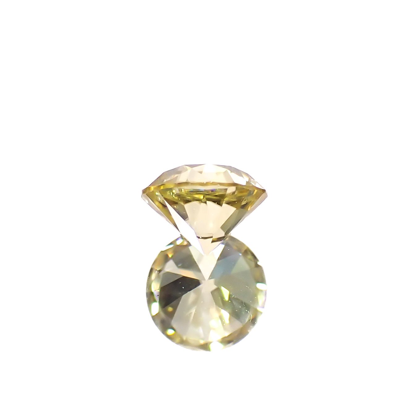 イエロージルコン(宝石名イエロー・ジルコン)スリランカ/カンボジア産 0.50ct 識別済[241129495]4.4x4.3mm前後