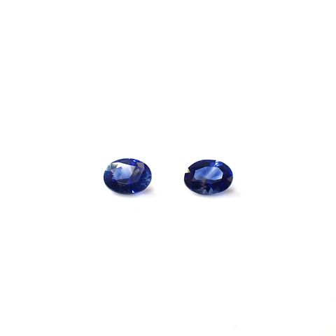 ◇ペアセット◇サファイア スリランカ/マダガスカル産 0.38ct(2pcs合計) [250830994]4x3mm前後