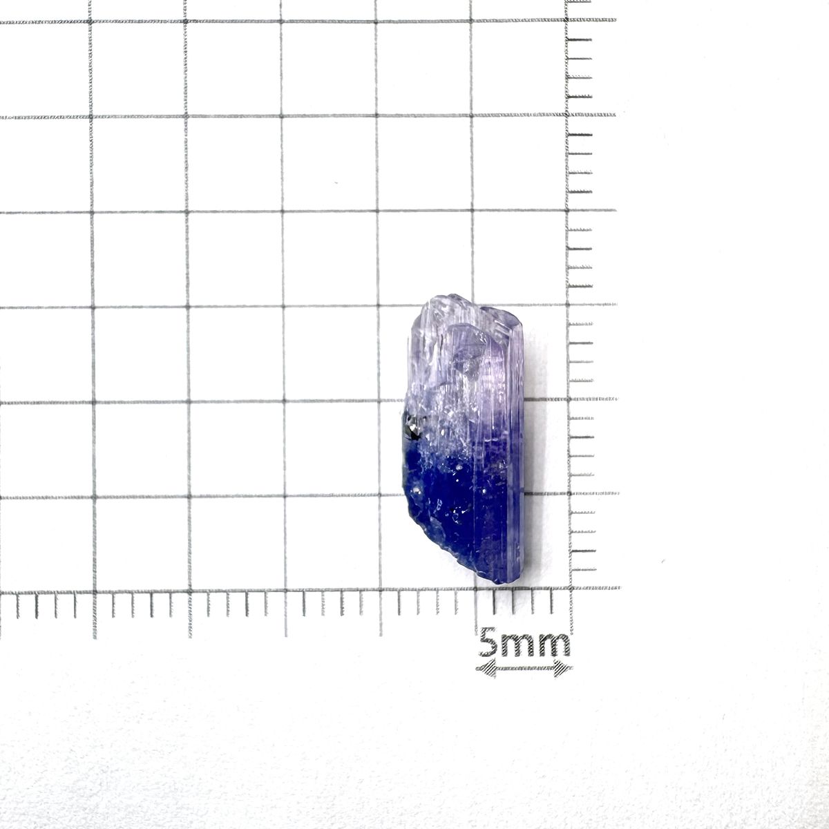 バイカラータンザナイト 非加熱 原石(宝石名バイカラー・ゾイサイト)タンザニア産 3.54ct 識別済[231124242]14.5x5.6mm前後