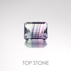 バイカラーフローライト ブラジル産 ルース 3.91ct[20128510]9.9×8.1mm前後