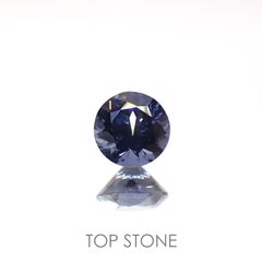 ブルーグレイッシュスピネル(宝石名スピネル)ビルマ/マダガスカル産 0.52ct 識別済[220516053]4.9x4.9mm前後