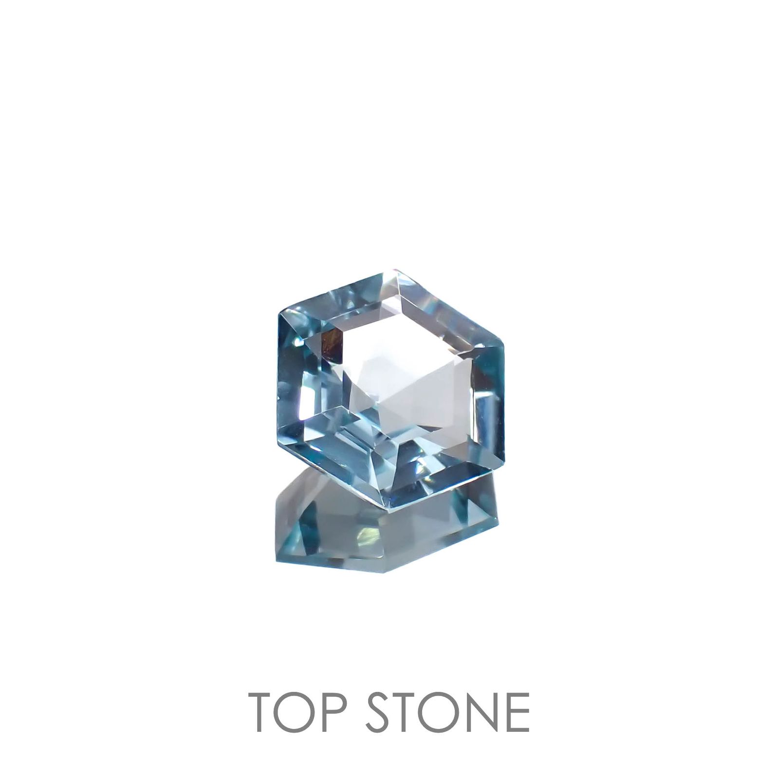 ◇ヘキサゴンカット◇ブルートパーズ ブラジル産 3.85ct[221219361]10x10mm前後