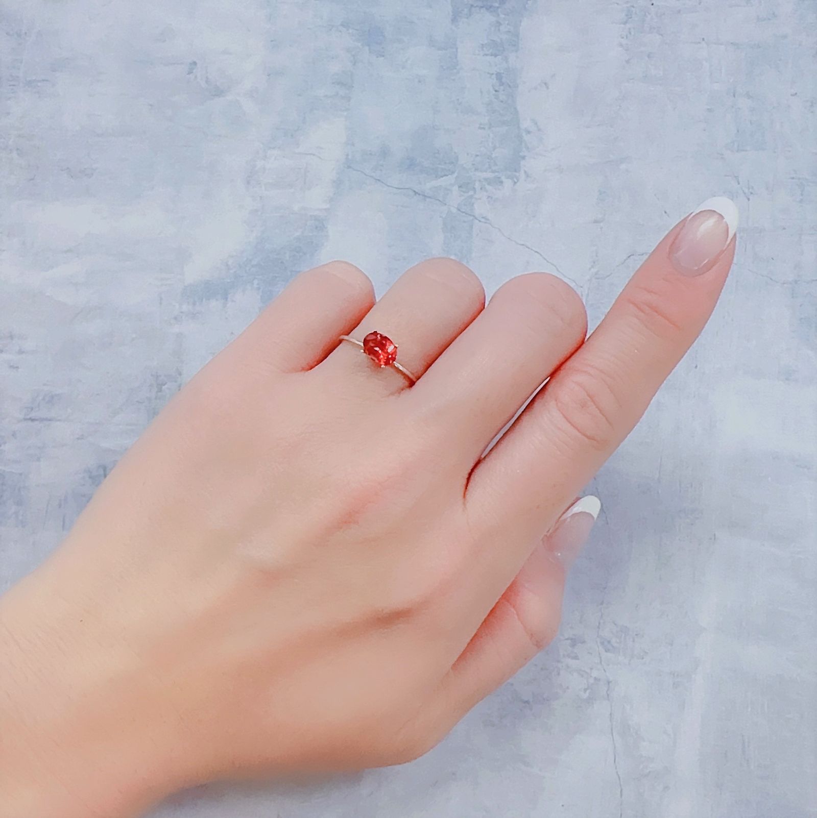 レッドラブラドライト(宝石名ラブラドライト)エチオピア産 0.62ct 識別済[221219572]7x4.9mm前後