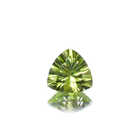 ◇コンケーブカット◇ペリドット 中国産 1.18ct[230622291]6.9x7mm前後