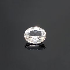 カラーレススポジュミン(宝石名ホワイト・スポジュミン) ブラジル産 3.10ct 識別済[210912631]10×7.9mm前後