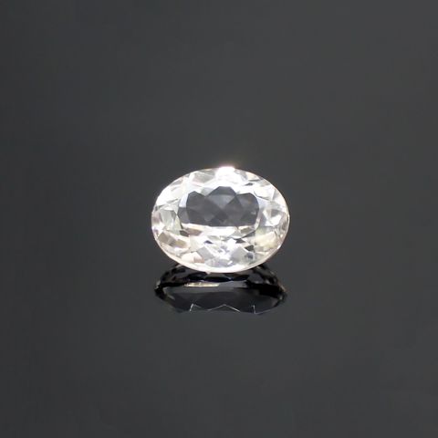 カラーレススポジュミン(宝石名ホワイト・スポジュミン) ブラジル産 3.10ct 識別済[210912631]10×7.9mm前後