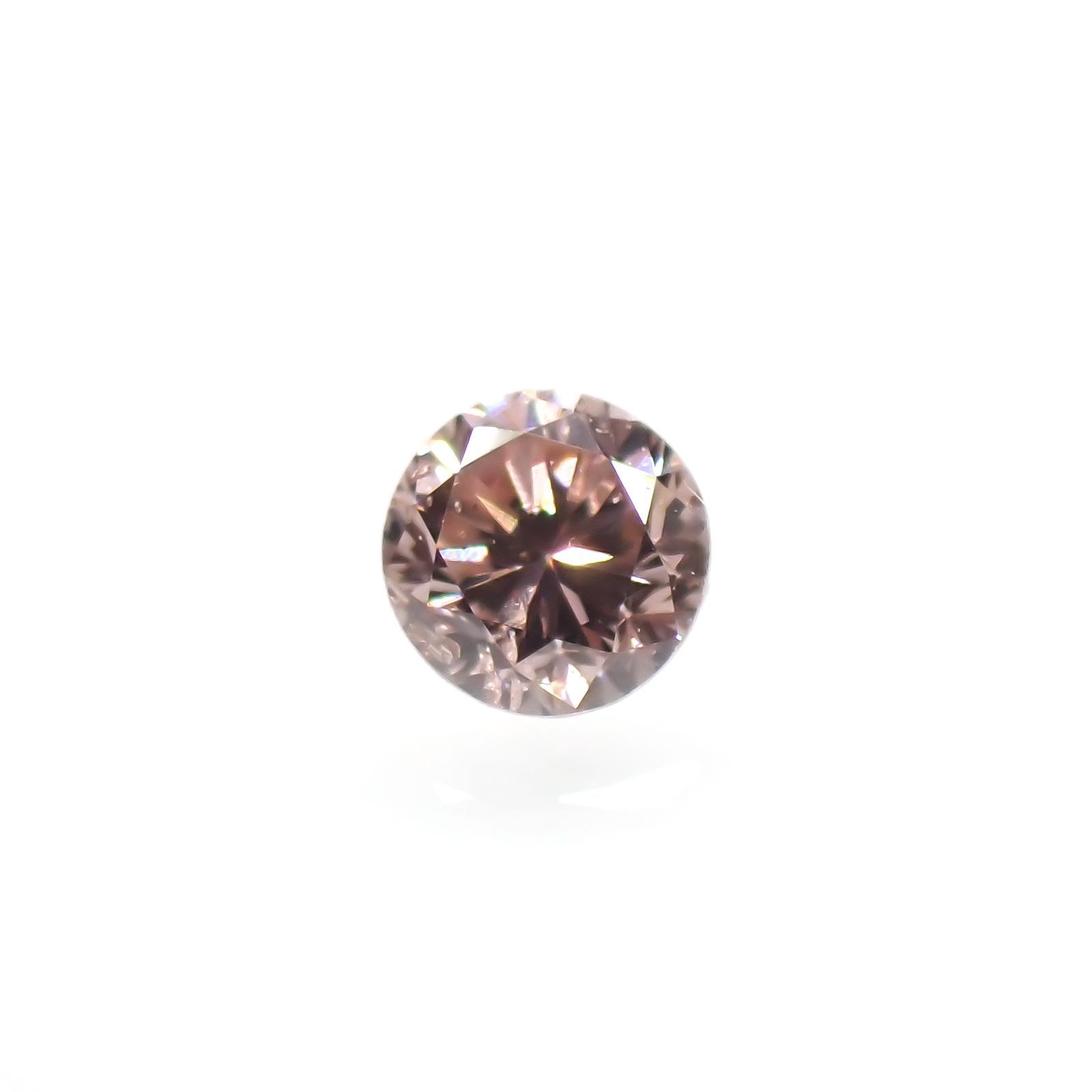 ピンクダイヤモンド (宝石名ダイアモンド)SI-2 / FANCY ORANGY PINK 0.048ct ソ付(CGL)[220716968]2.17x2.25mm前後