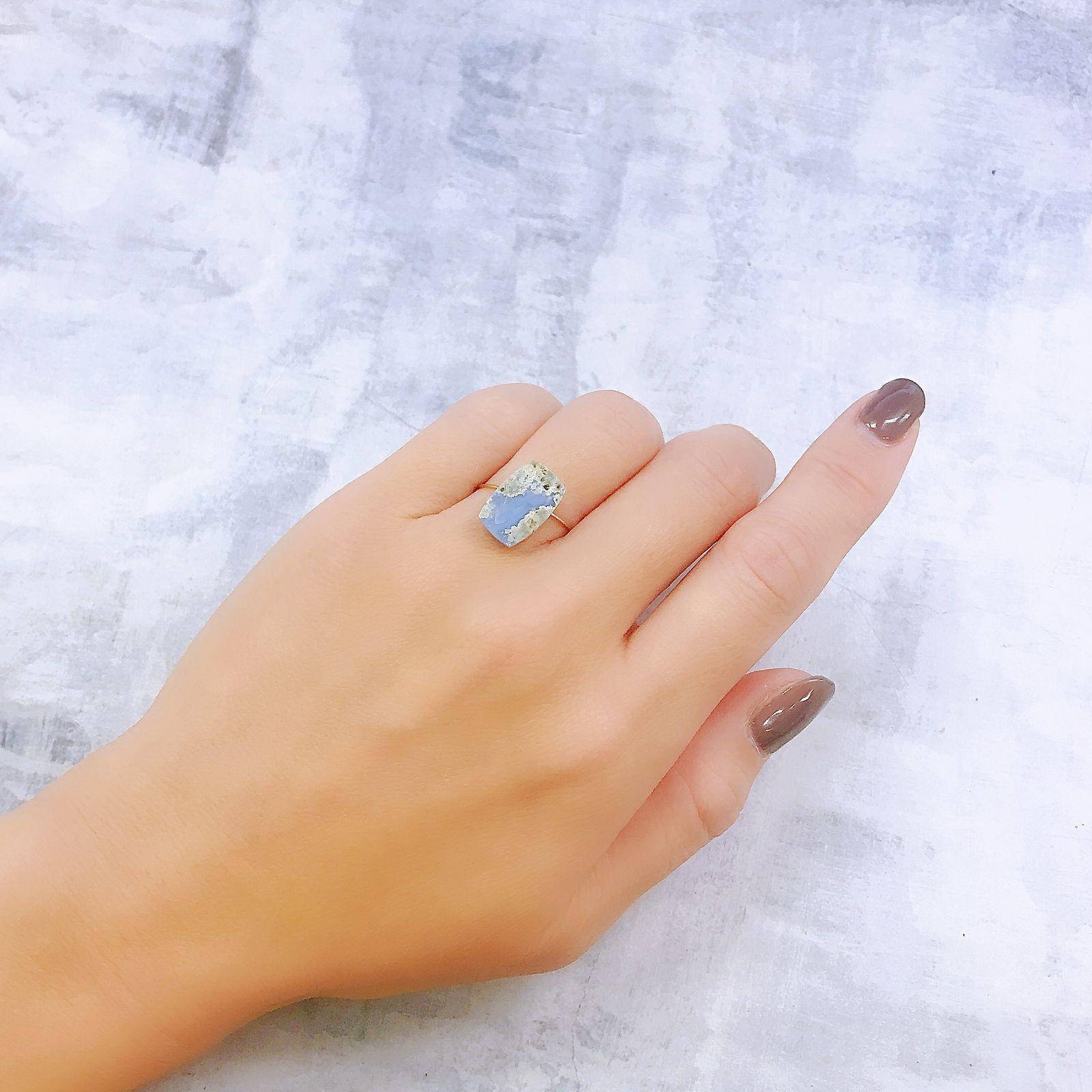 マトリックスブルーオパール アメリカ・オレゴン州産 3.68ct[220917819]13.6x8.9mm前後