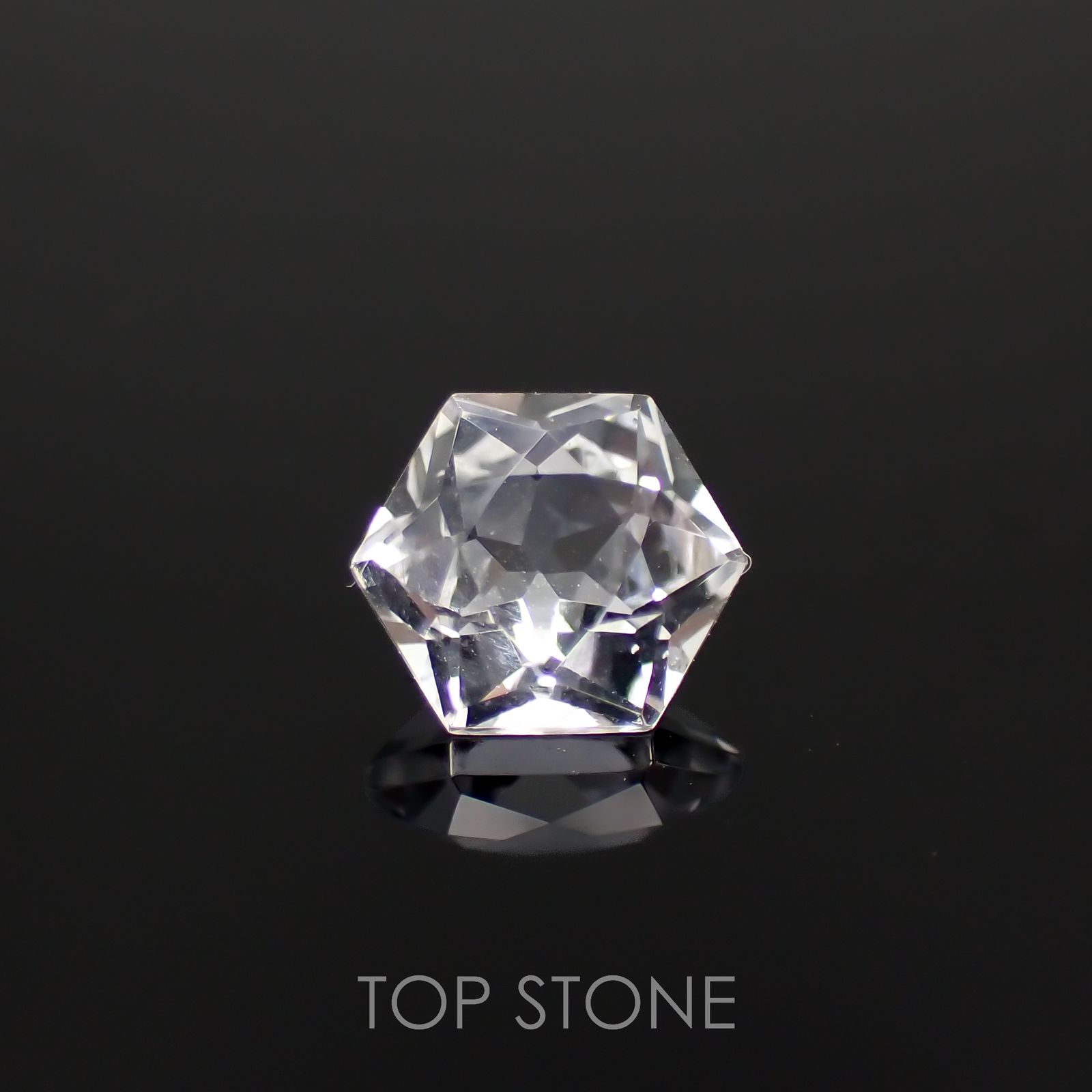 ◇ヘキサゴンカット◇ホワイトトパーズ ブラジル産 1.21ct[221018503]6.1x6mm前後