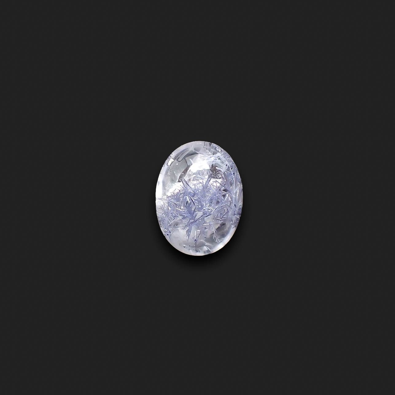 デュモルチェライトインクォーツ ブラジル産 4.66ct[230320892]12.2x9.3mm前後