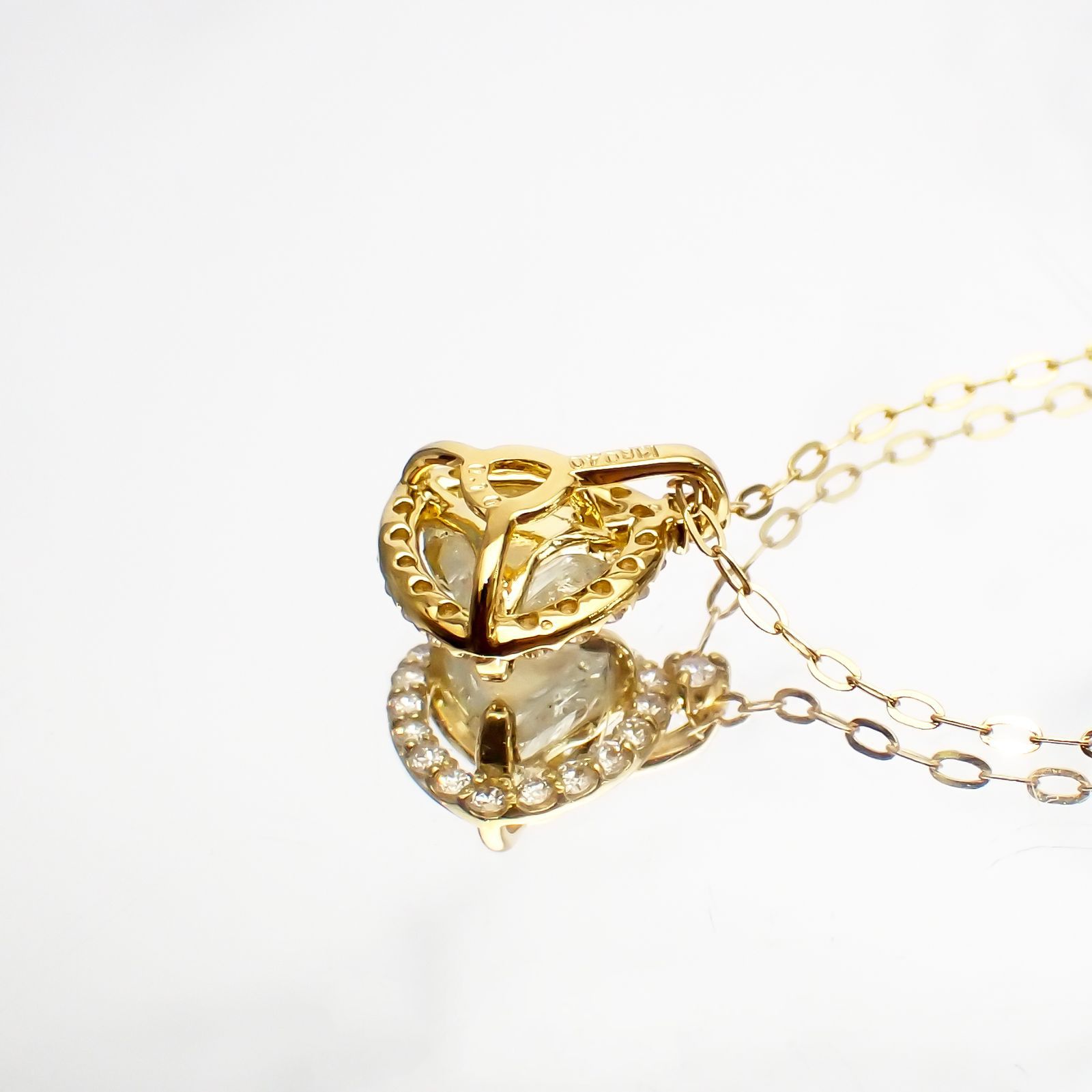 ◇La Clarte(ラ・クラルテ)◇K18マクルダイヤモンド ペンダント カナダ産 0.40ct[220115336]9.7x7.9mm前後