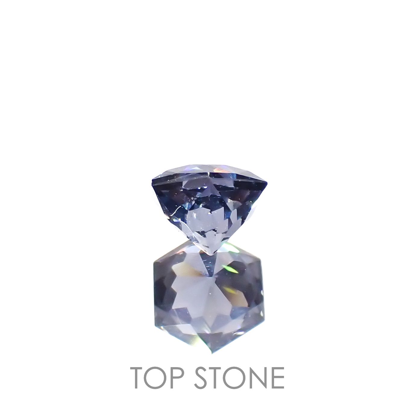 ◇ヘキサゴンカット◇バイオレットスピネル(宝石名スピネル)ビルマ/マダガスカル産 0.44ct 識別済[230220663]4.2x4.2mm前後