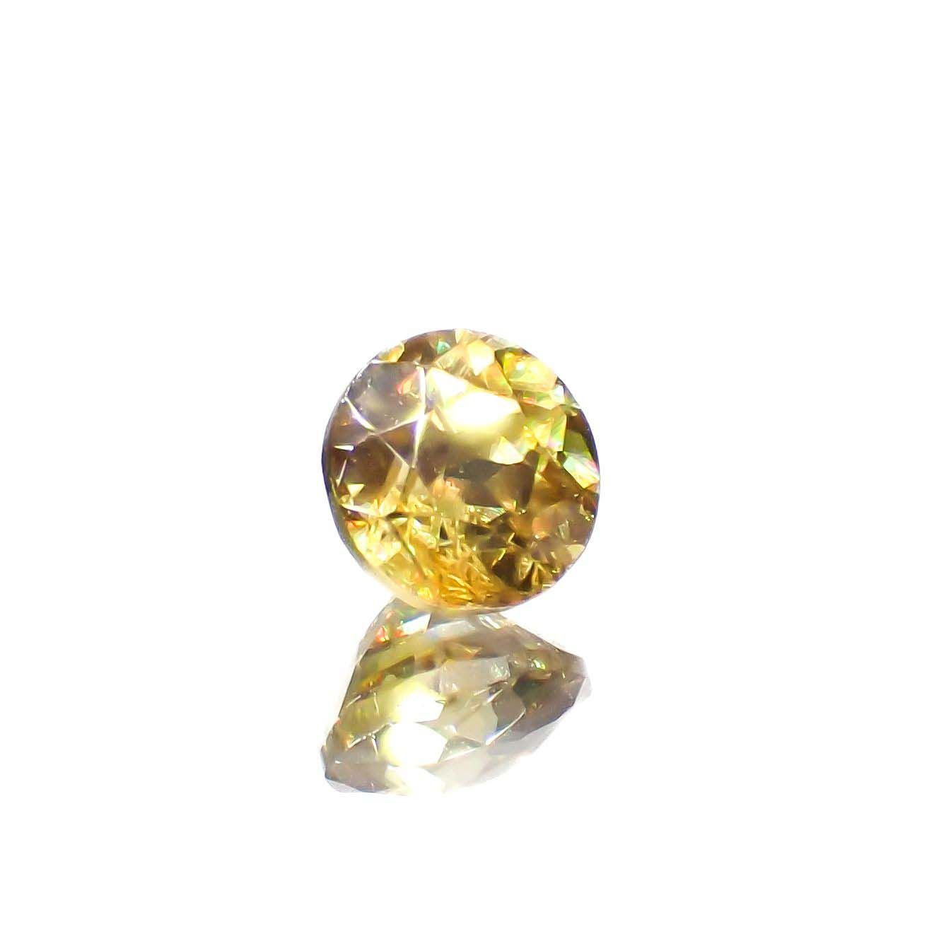 ゴールデンスフェーン(宝石名スフェーン)マダガスカル産 0.68ct 識別済[230120161]5.1x5.1mm前後