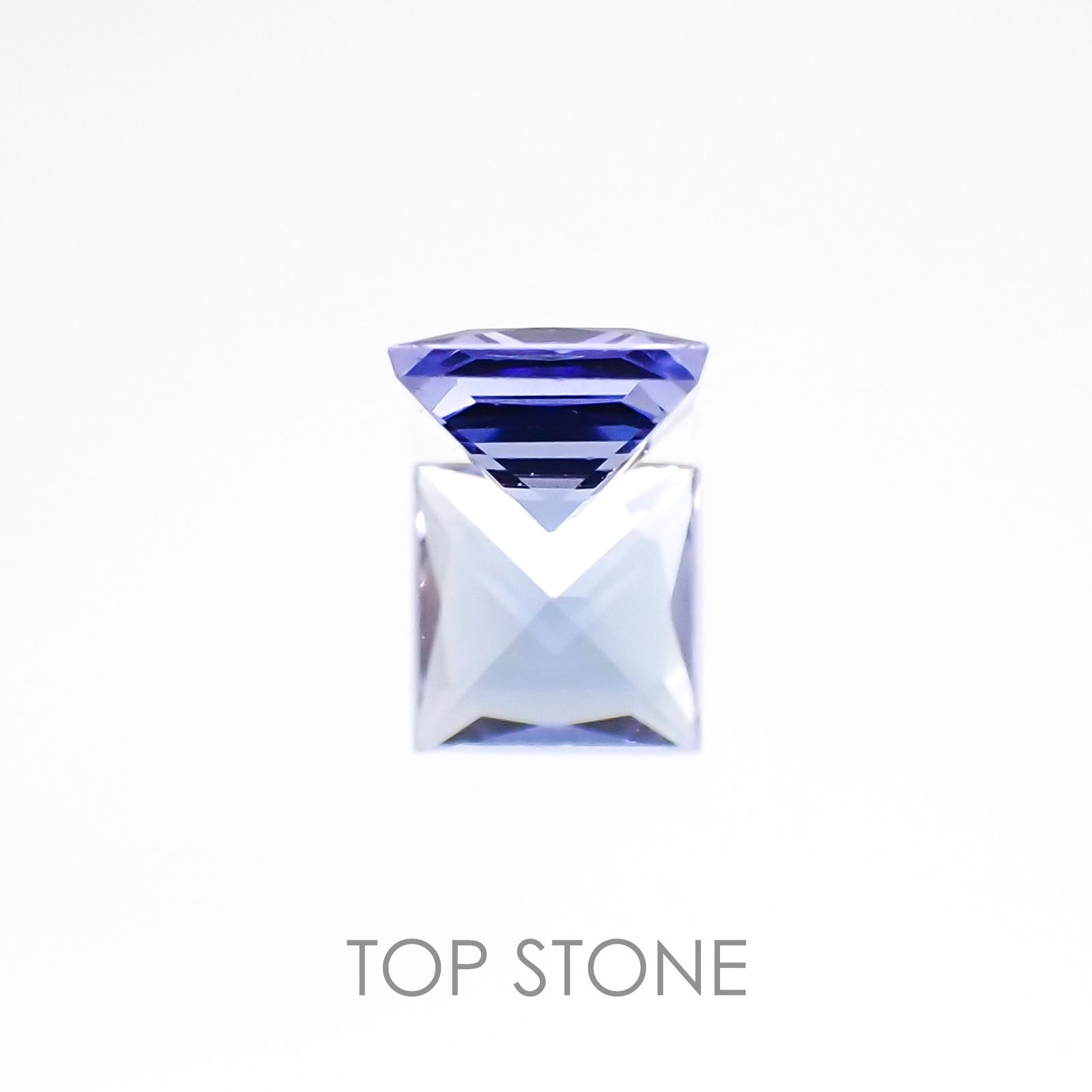 ◇プリンセスカット◇タンザナイト(宝石名タンザナイト) タンザニア産 0.41ct 識別済[20117203]4.3×4.3mm前後