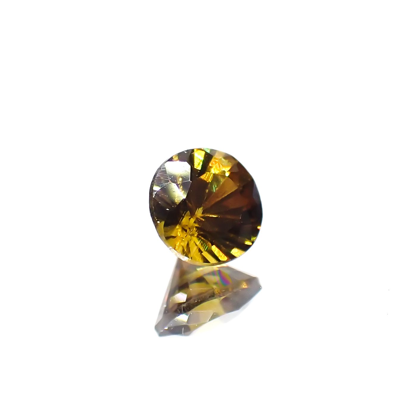 アンドラダイトグロッシュラーガーネット(宝石名アンドラダイト/グロッシュラー・ガーネット)ナミビア産 0.39ct 識別済[231224551]4.2x4.2mm前後