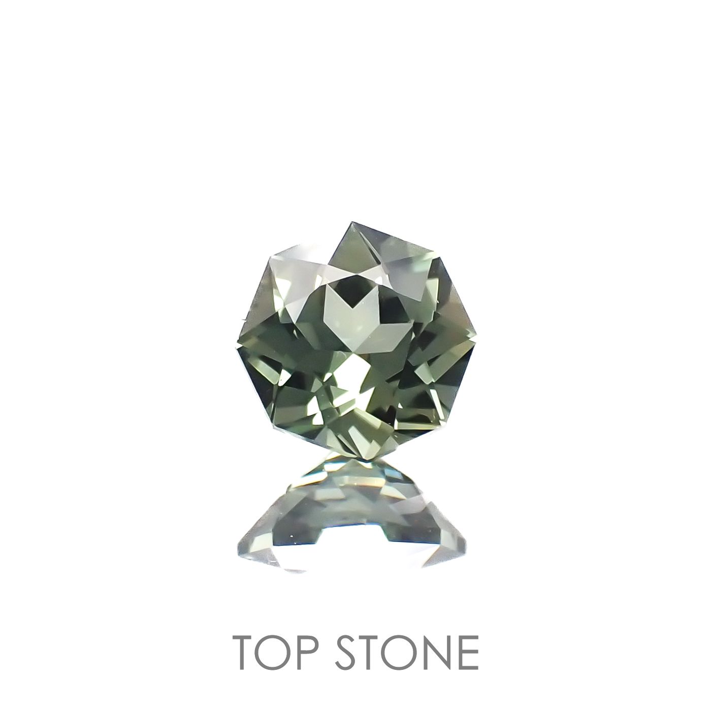 ◇オクタゴンカット◇バイカラーサファイア オーストラリア産 0.61ct[220817497]4.9x4.8mm前後
