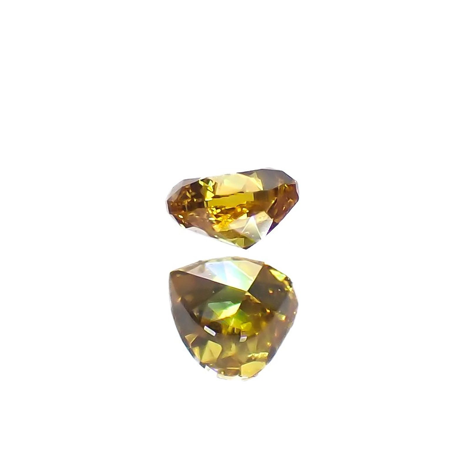 イエローダイヤモンド I-1 | FANCY DEEP ORANGE YELLOW(宝石名ダイアモンド) ソ付(CGL) 0.089ct / 2.74x2.69mm前後 [260625392]