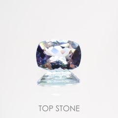 バイカラータンザナイト(宝石名タンザナイト) タンザニア産 0.82ct 識別済[210812666]6.9×4.9mm前後