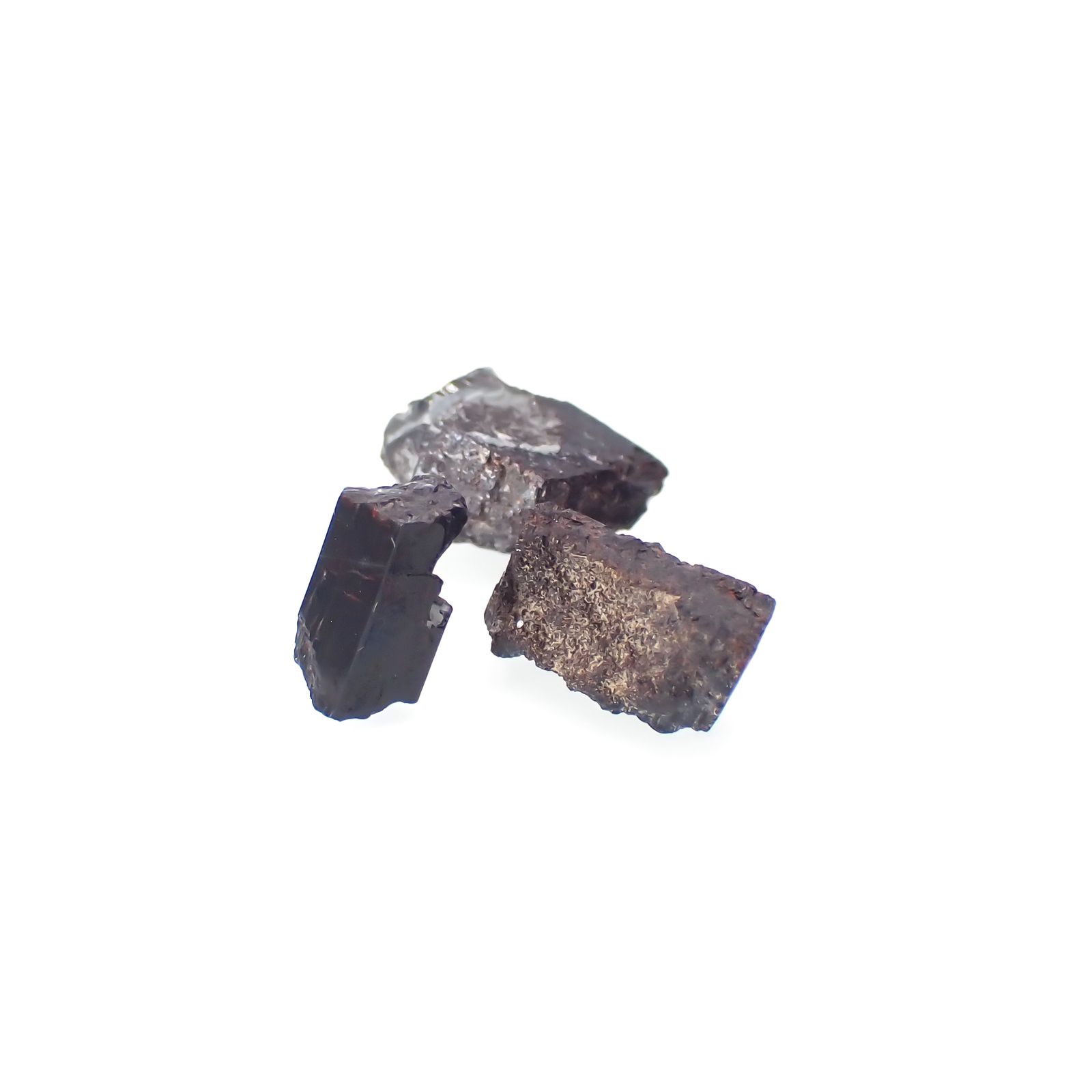 ネプチュナイト 原石 3個セット アメリカ・カリフォルニア州産 7.27ct(3pcs合計)[230622311]6.1-11.5x3.9-9.8mm前後