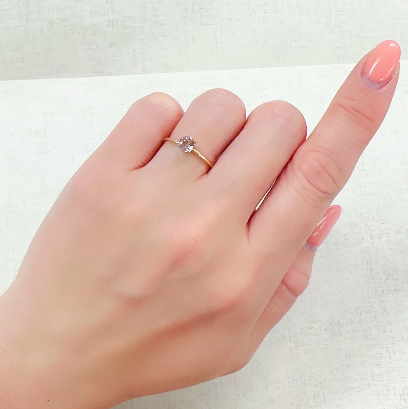 ピンクジルコン(宝石名ジルコン)スリランカ/カンボジア産 0.54ct 識別済[230320997]4.7x4.6mm前後