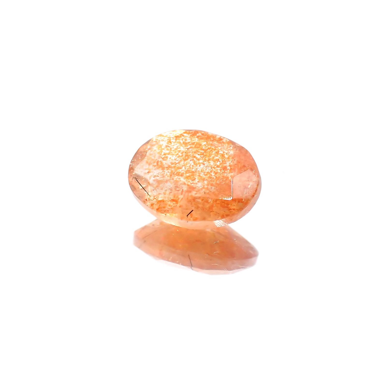 イリュージョンサンストーン(宝石名オリゴクレース)タンザニア産 1.59ct 識別済[250113871]9.1x7mm前後