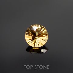 ◇チェッカーコンケーブカット◇シトリン ブラジル産 ルース 1.21ct[210913024]7.1×7.1mm前後