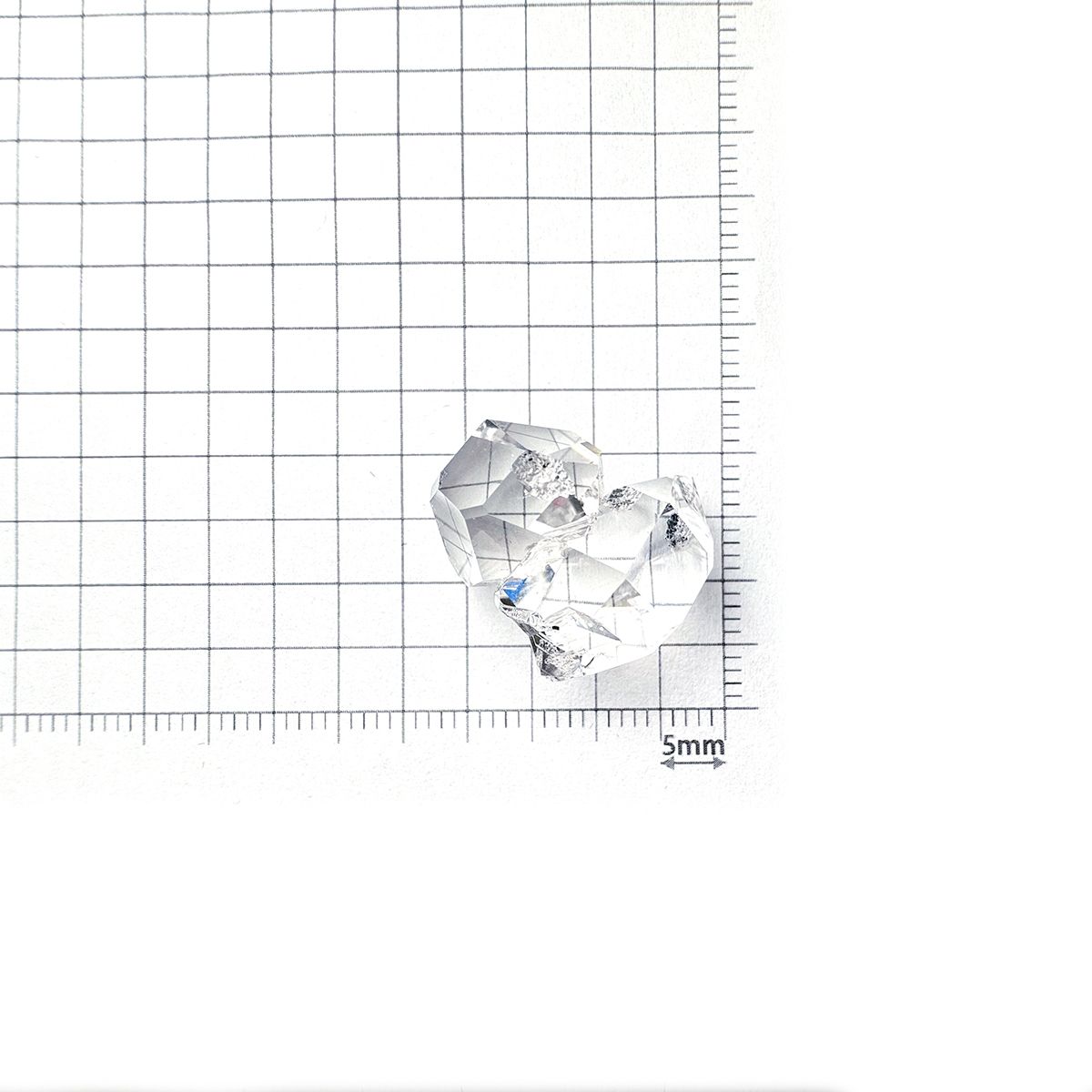 ハーキマーダイヤモンド 原石 アメリカ・ニューヨーク州産 25.15ct[231225124]21x17mm前後