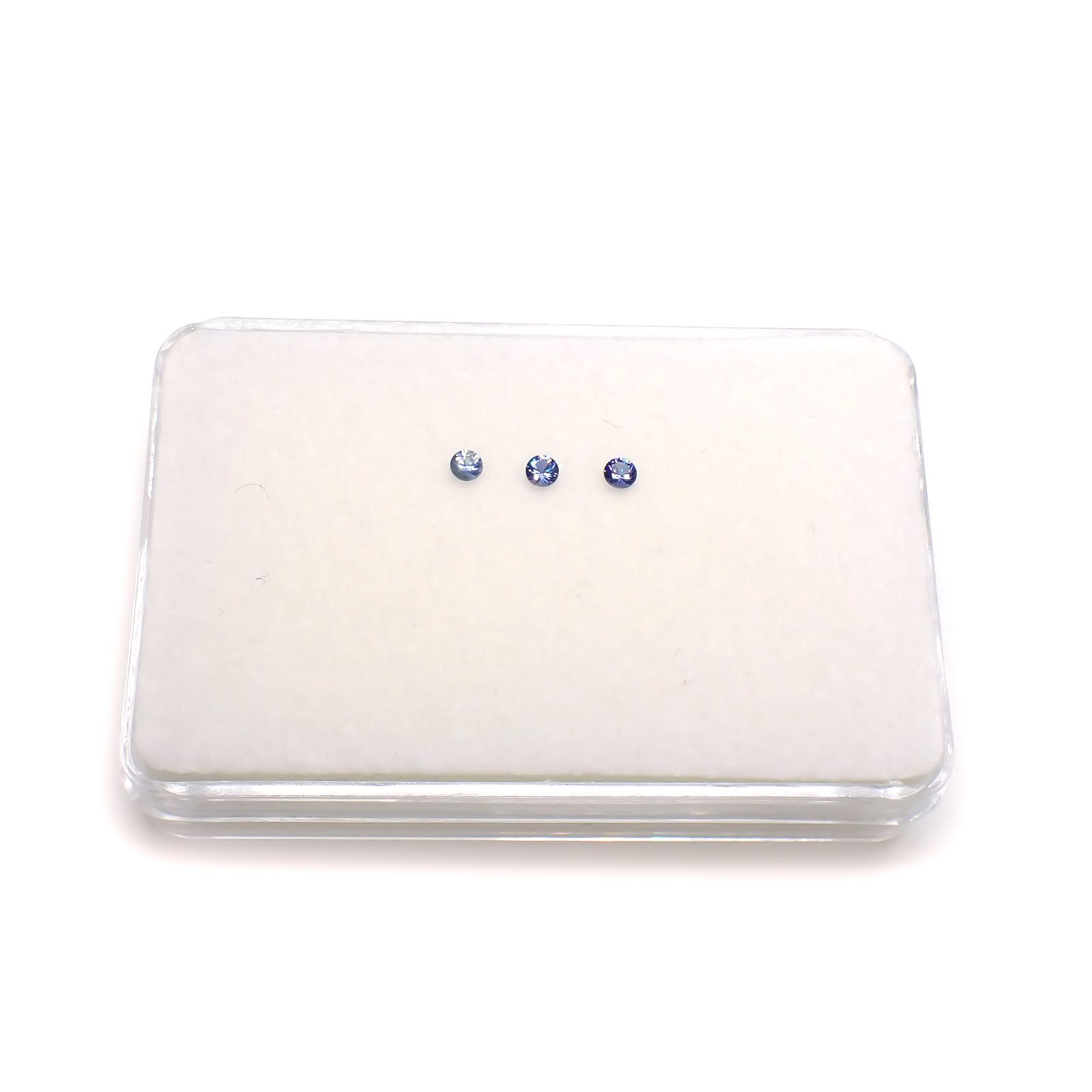 ベニトアイト カラーグラデーション3pcsセット アメリカ・カリフォルニア州産 0.16ct(3pcs合計)[230220505]2.2x2.2mm前後