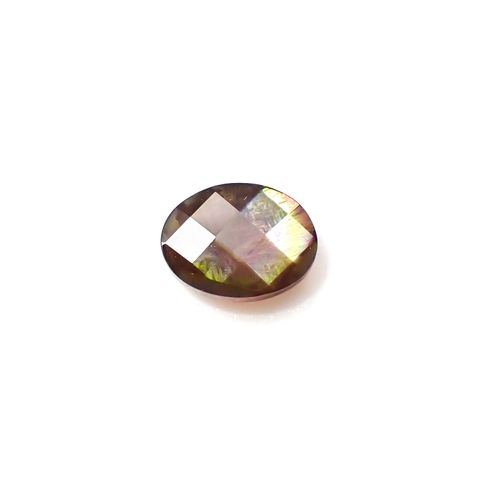 ◇チェッカーカット◇レインボーガーネット 日本・奈良県産 0.75ct[240125538]6.3x4.8mm前後