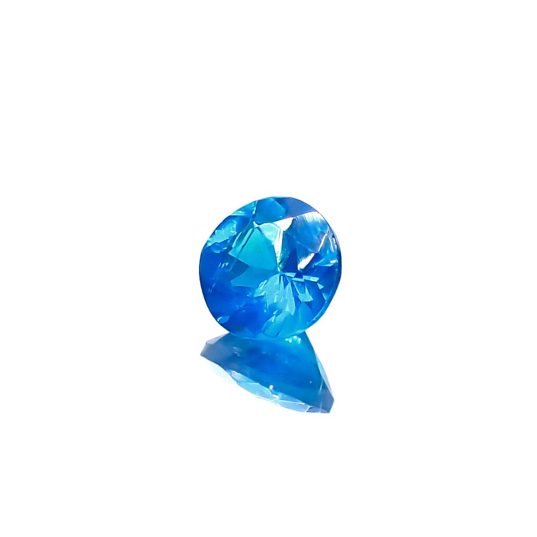 ネオンブルーアパタイト マダガスカル産 0.50ct[231224991]4.9x4.9mm前後