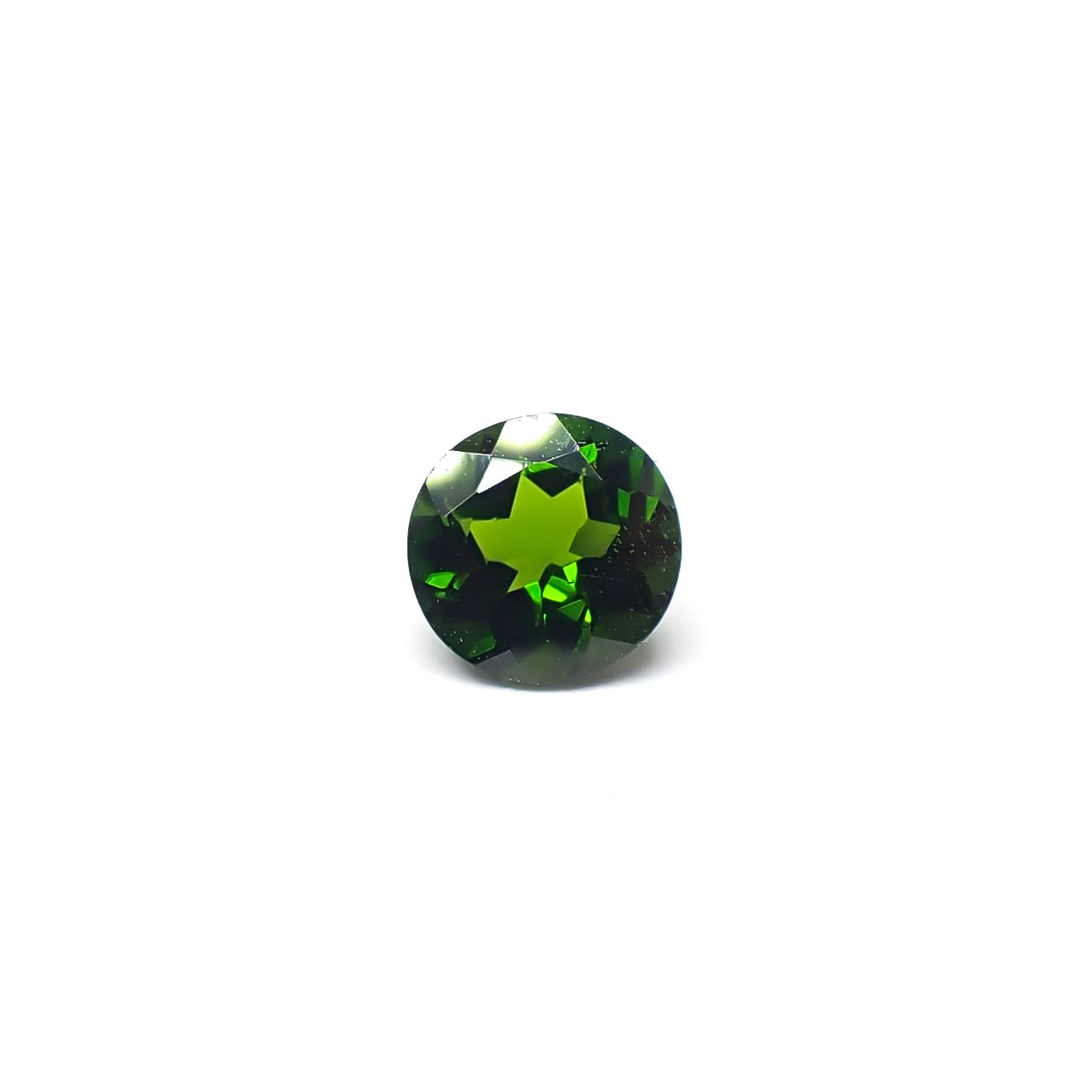 クロムダイオプサイド(宝石名クロム・ダイオプサイド)ロシア産 識別済 0.60ct / 5.1x5.1mm前後 [260432096]
