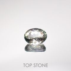 バイカラータンザナイト(宝石名ゾイサイト) タンザニア産 1.904ct ソ付(彩珠)[210711823]8.6×6.6mm前後