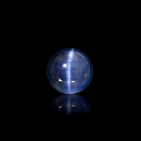 アパタイトキャッツアイ(宝石名ブルー・アパタイト・キャッツアイ)マダガスカル産 3.796ct ソ付(彩珠)[230823096]10.2x10mm前後