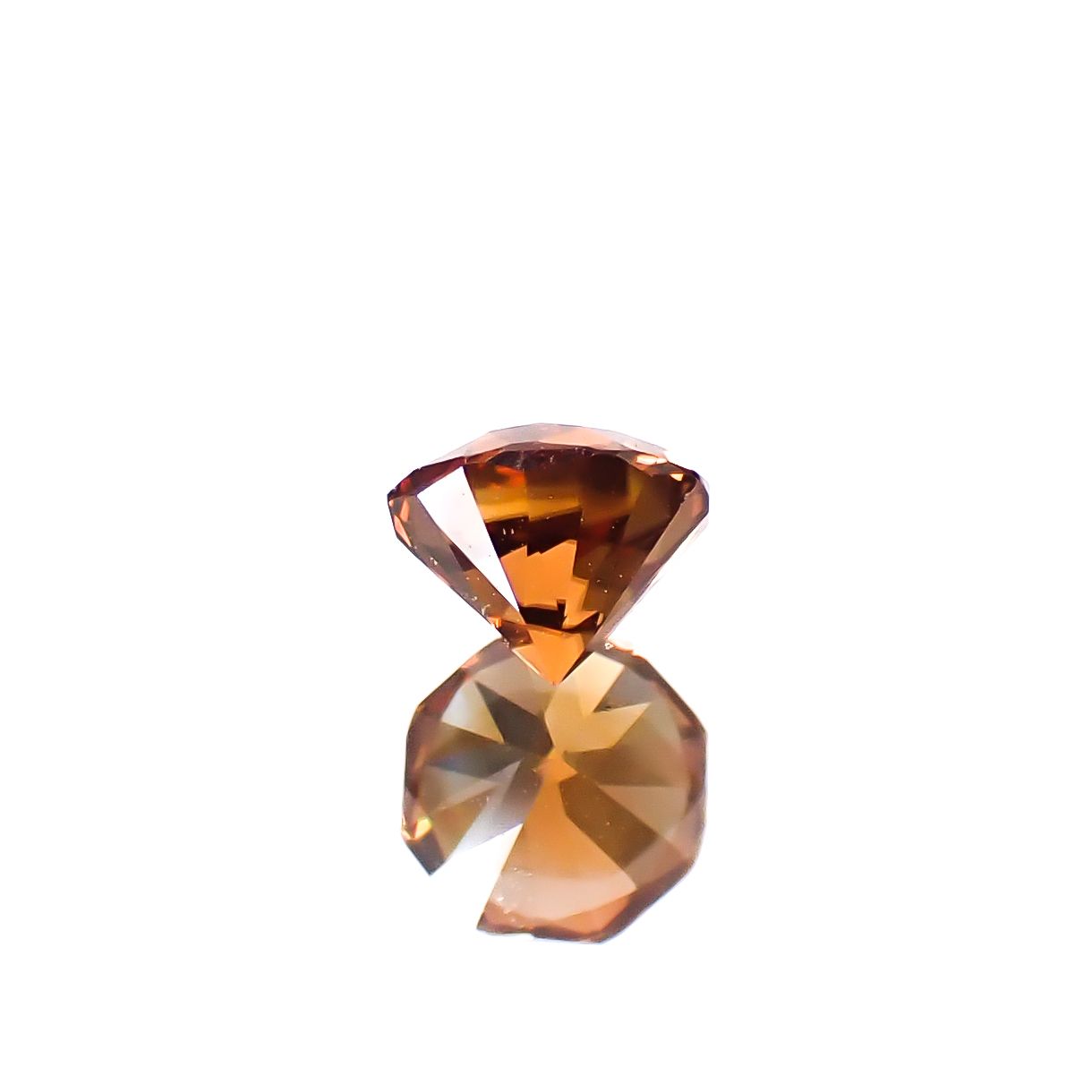◇オクタゴンカット◇オレンジジルコン(宝石名ジルコン)スリランカ/カンボジア産 0.42ct 識別済[241129488]3.9x3.9mm前後