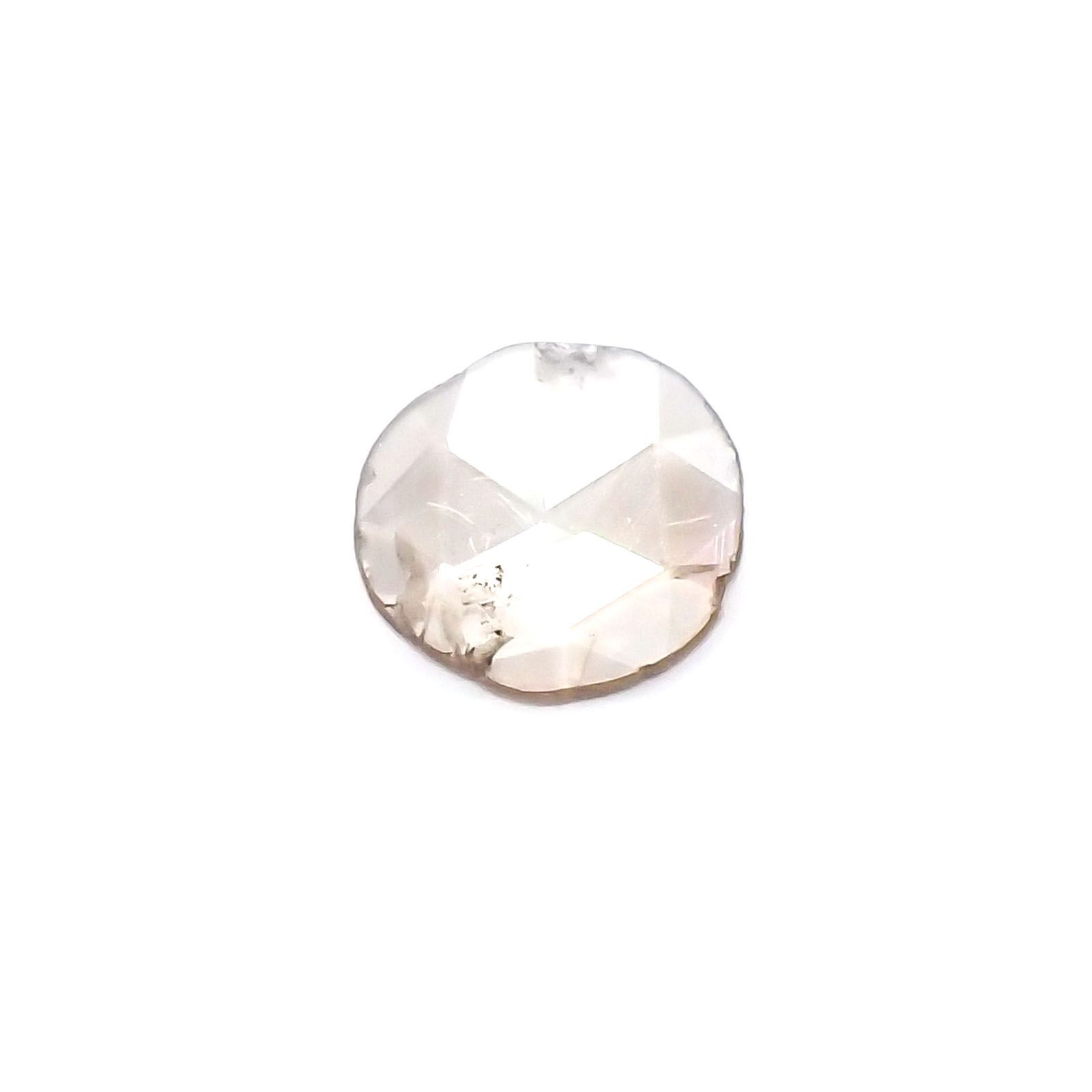 スライスダイヤモンド(宝石名ダイアモンド) 南アフリカ産 0.21ct 識別済[21036570]6.1×5.8mm前後