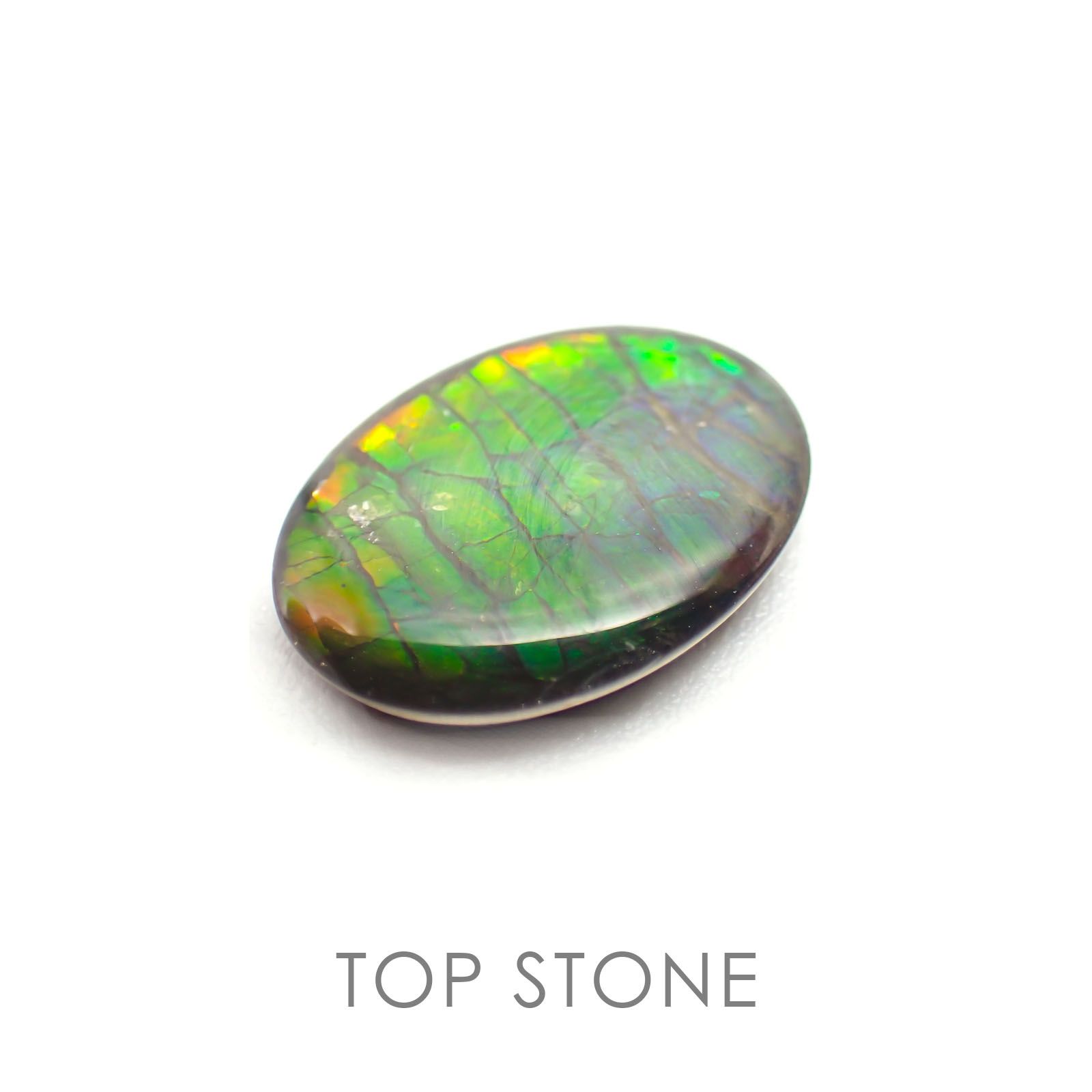 アンモライト カナダ産 ルース 3.4ct[20129023]13.8×9.9mm前後