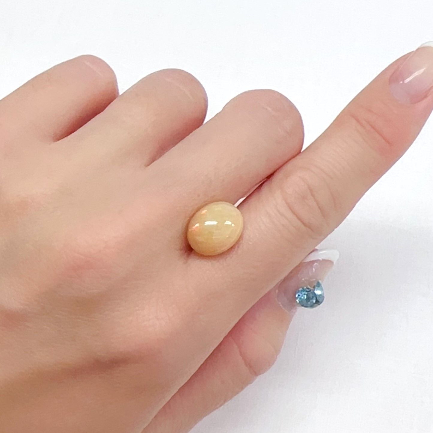 ハニカムオパール エチオピア産 3.86ct[240427153]12.3x10mm前後