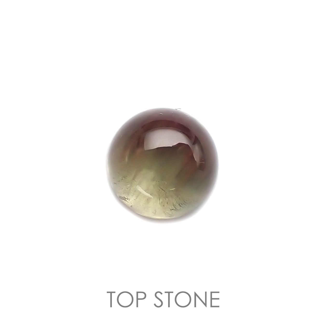 バイカラーアンデシン(宝石名アンデシン)チベット産 2.10ct 識別済[220114683]7.7x7.7mm前後