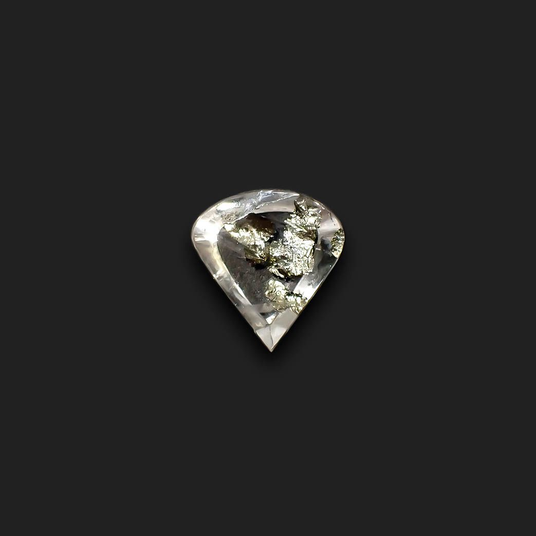 パイライトインクォーツ ブラジル産 7.28ct[240225917]15.3x14.3mm前後