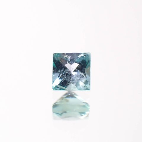 ◇プリンセスカット◇ブルーグリーンコーネルピン タンザニア産 0.096ct[230722852]2.3x2.3mm前後