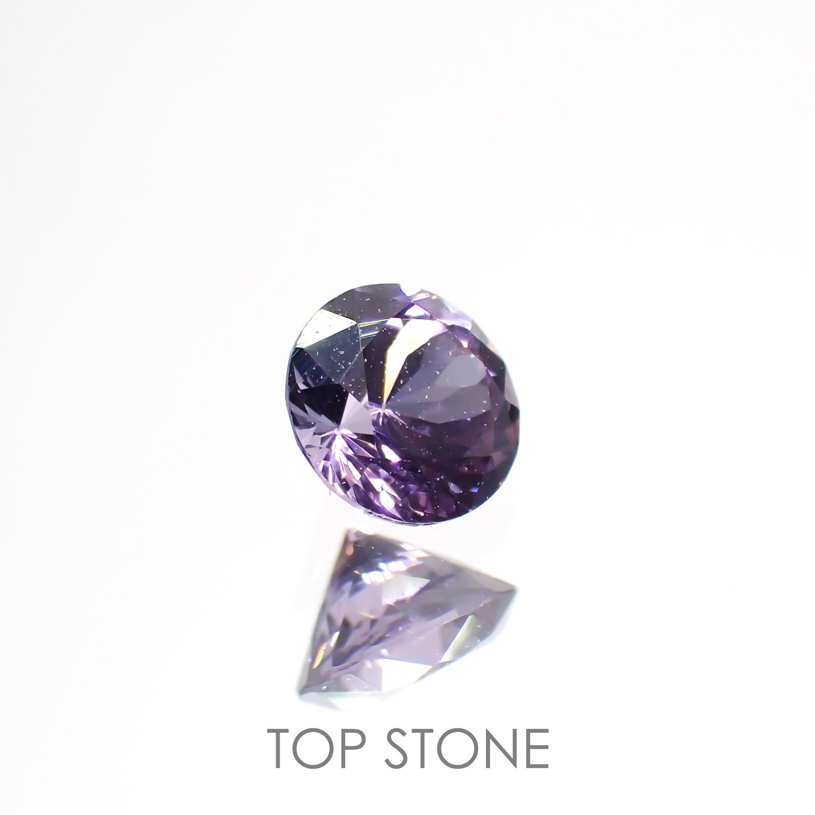 ラベンダーピンクスピネル(宝石名スピネル)ビルマ/マダガスカル産 0.25ct 識別済[220114550]3.7x3.7mm前後