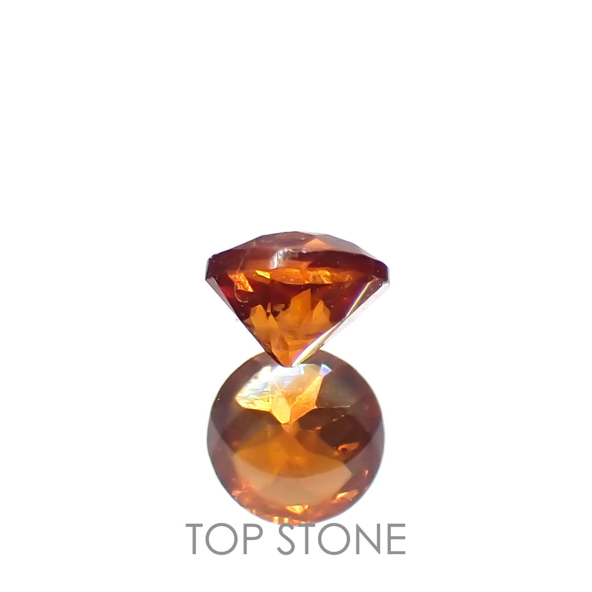 オレンジロードクロサイト 南アフリカ産 0.14ct[230321025]3x2.9mm前後