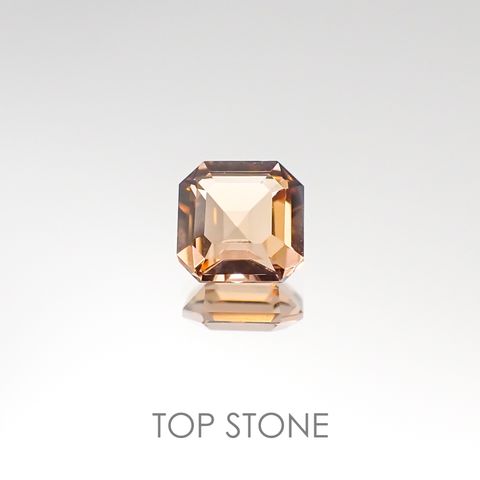 シナモンカラートルマリン(宝石名トルマリン) ブラジル産 0.58ct 識別済[20095680]5×5mm前後