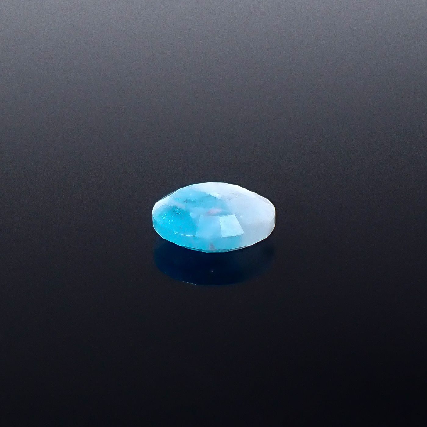 ◇リバーシブル◇パライバトルマリンインクォーツ ブラジル産 1.01ct / 7.1x7.1mm前後 [251231449]